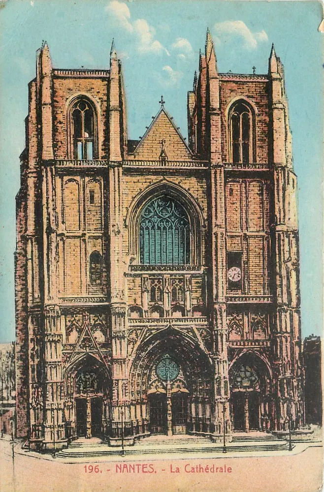 NANTES - A Catedral — 196 — editor Cartas 'La Cigogne' - Frente