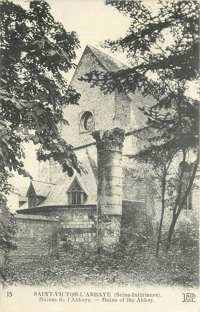 Saint-Victor-l'Abbaye — Ruinen der Abtei (Seine-Inférieure) — JND Hol. - Vorderseite
