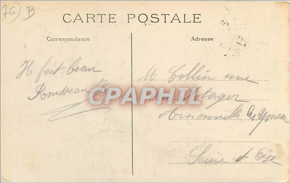 Le Tréport — Kapelle Saint-Julien und Denkmal der Gefallenen — Édit. de l'Ancre, Le Tréport - Rückseite