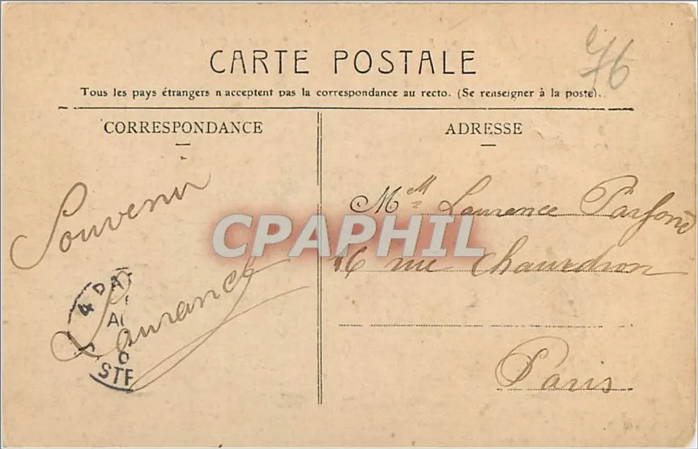 Le Tréport — Der Hafen und der Kai — Edition A. B. n°131 - Rückseite