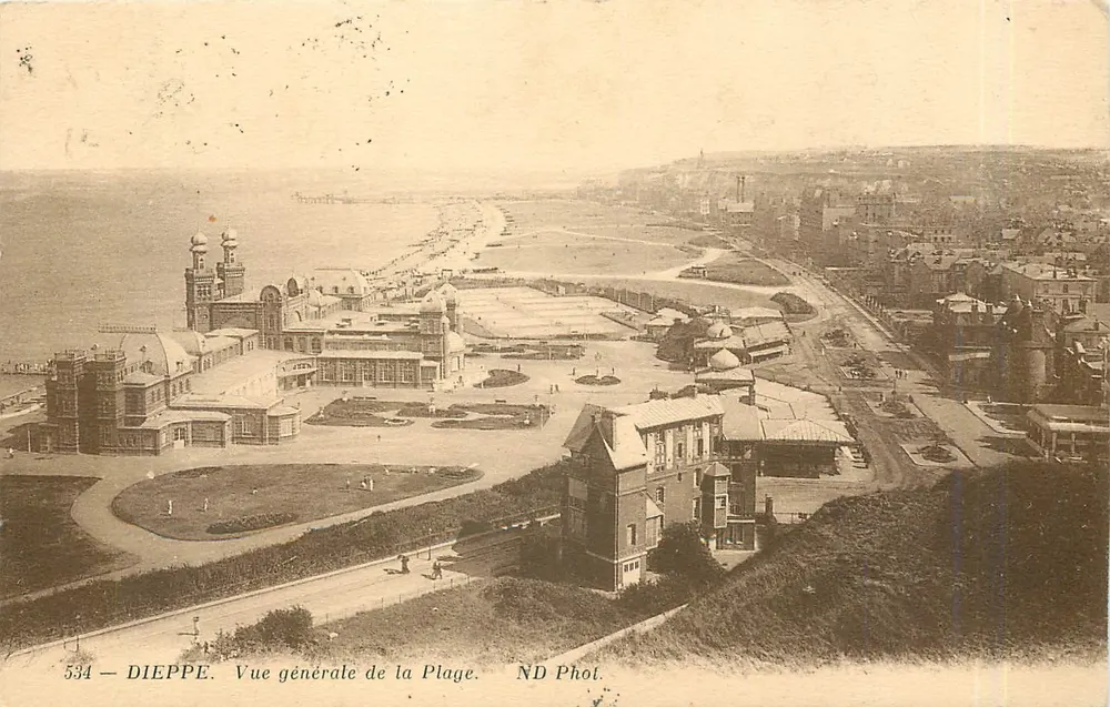 Dieppe — Vista generale della Spiaggia —n°534 - Recto