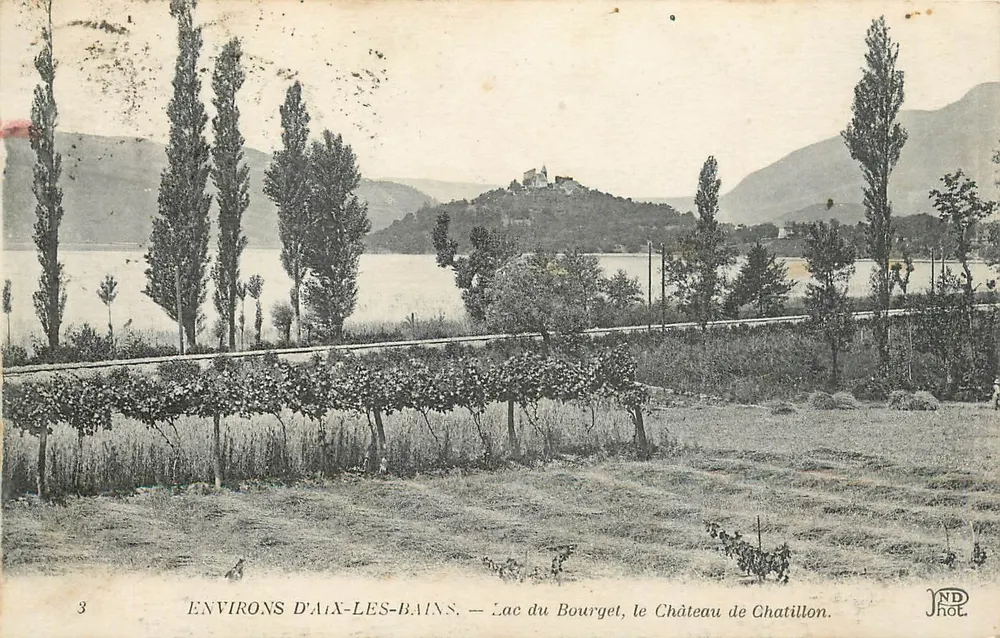 Arredores de Aix-les-Bains — Lago do Bourget, o Castelo de Chatillon — JND HOT - Frente