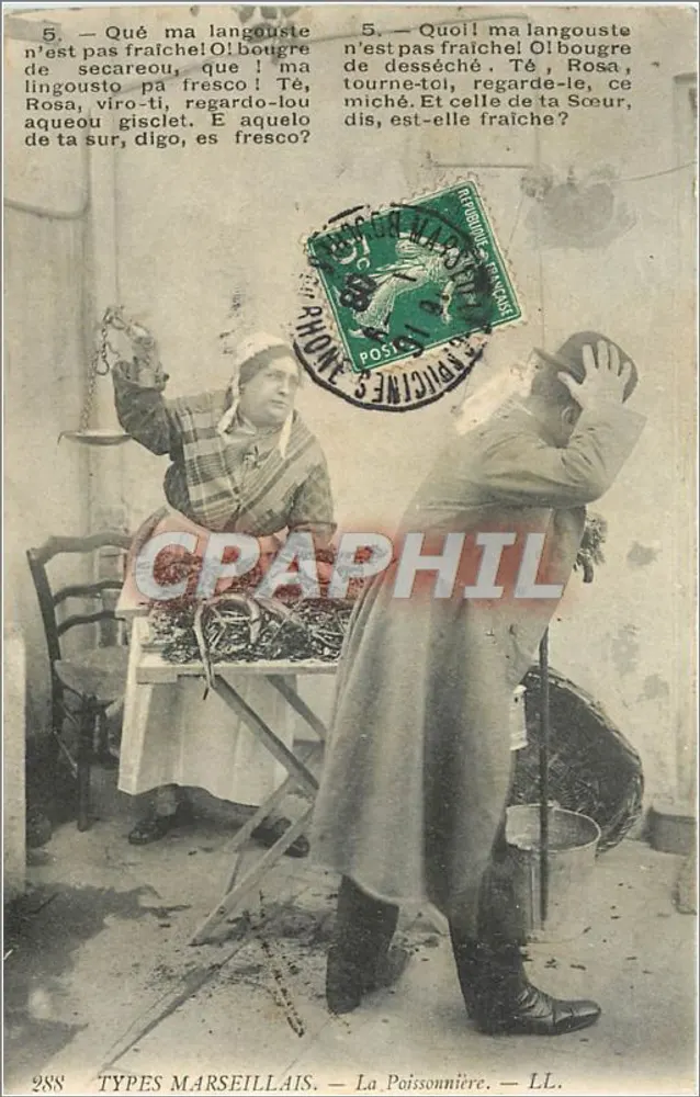 La Poissonnière — Tipos Marseilhes — LL. n°288 - Frente