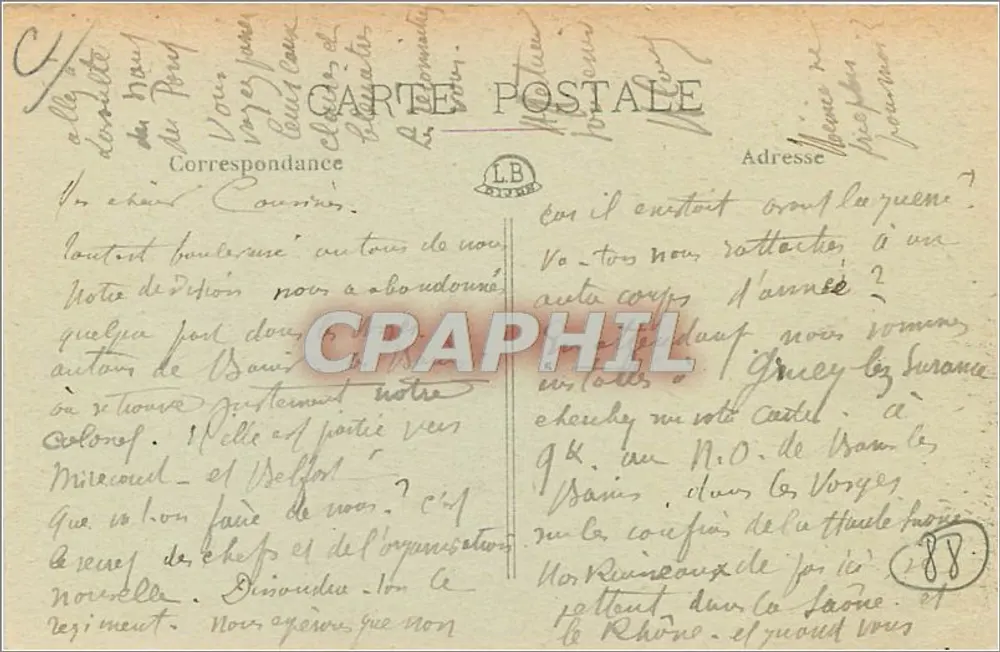 Bains-les-Bains (Vosges) — La Chapelle de la Brosse — Éd. L. Perry, n°8 - Verso