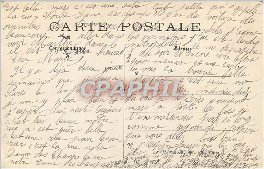 Paris — Igreja de São Agostinho — C M - Verso