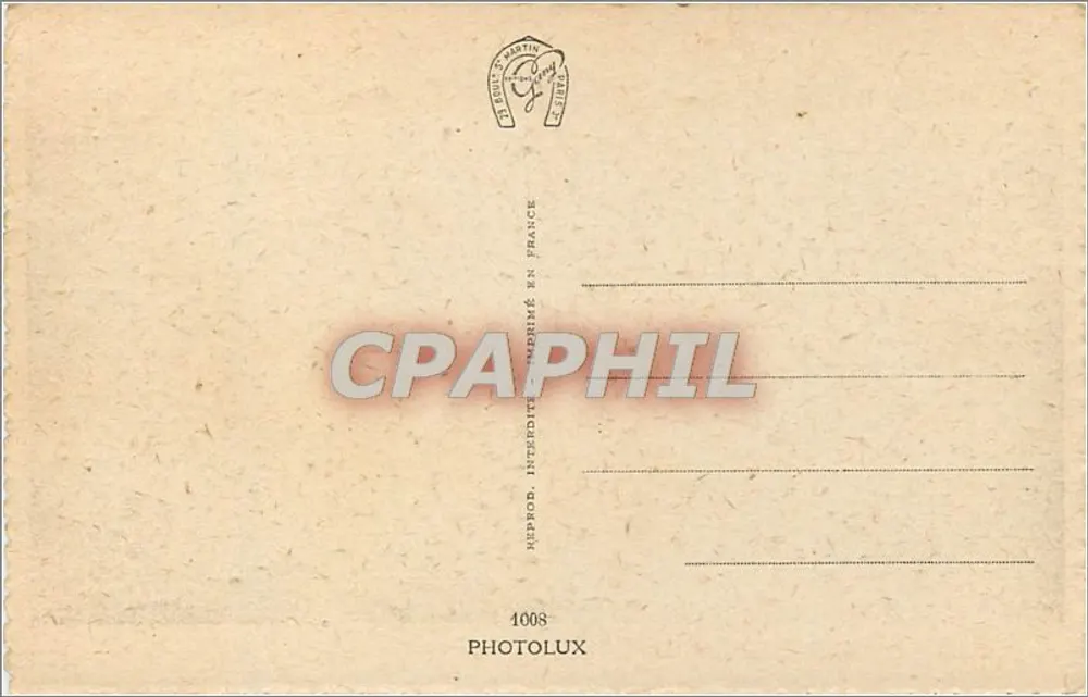 Paris - Perspectiva sobre a Cité — vista da Seine com Notre-Dame e os pontes — editor Photolux, n° 1008 - Verso