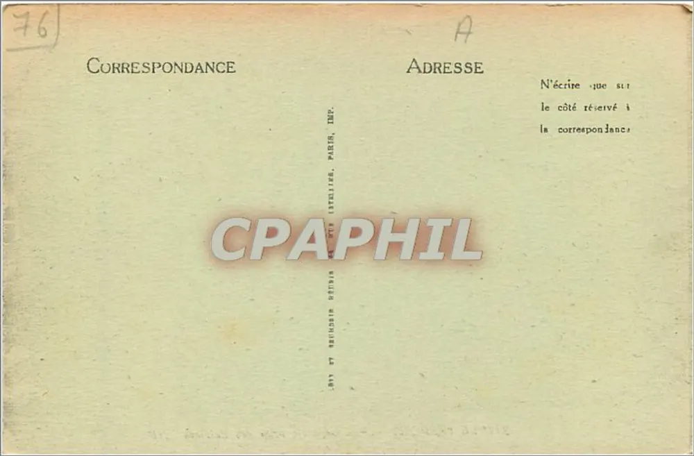 Le Tréport — Vue Générale prise des Falaises — n° 217 - Verso
