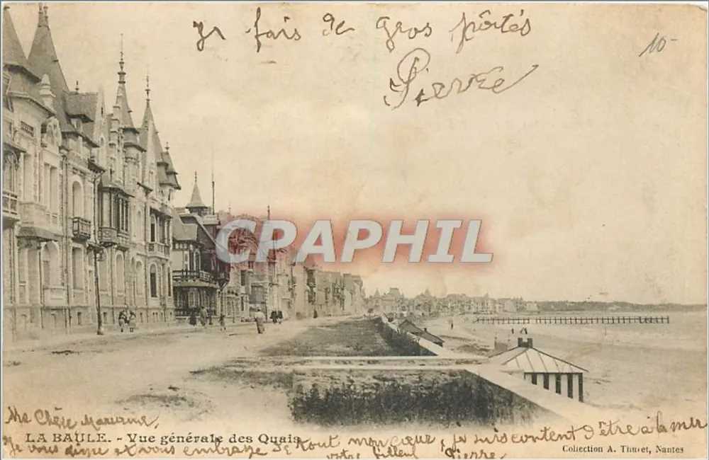 La Baule — Vista geral dos Quais — Editor: La Chèze Maureine - Frente