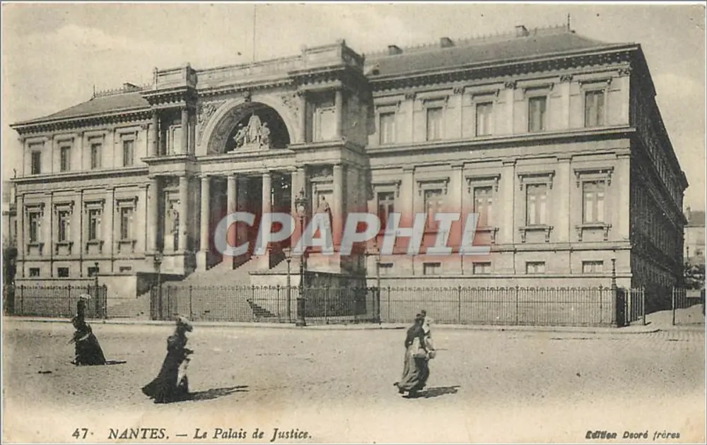 NANTES — O Palácio de Justiça — Edição Decoré frères - Frente