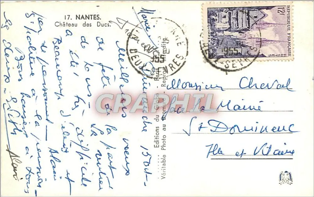 Castelo dos Ducs — Nantes — Éditions Photo au Quai de la Fosse - Verso