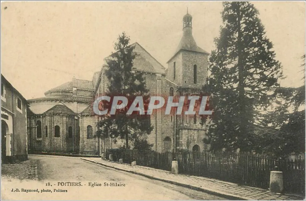 Poitiers — Church of Saint-Hilaire — J.-B. Raymond, photo, Poitiers - Front