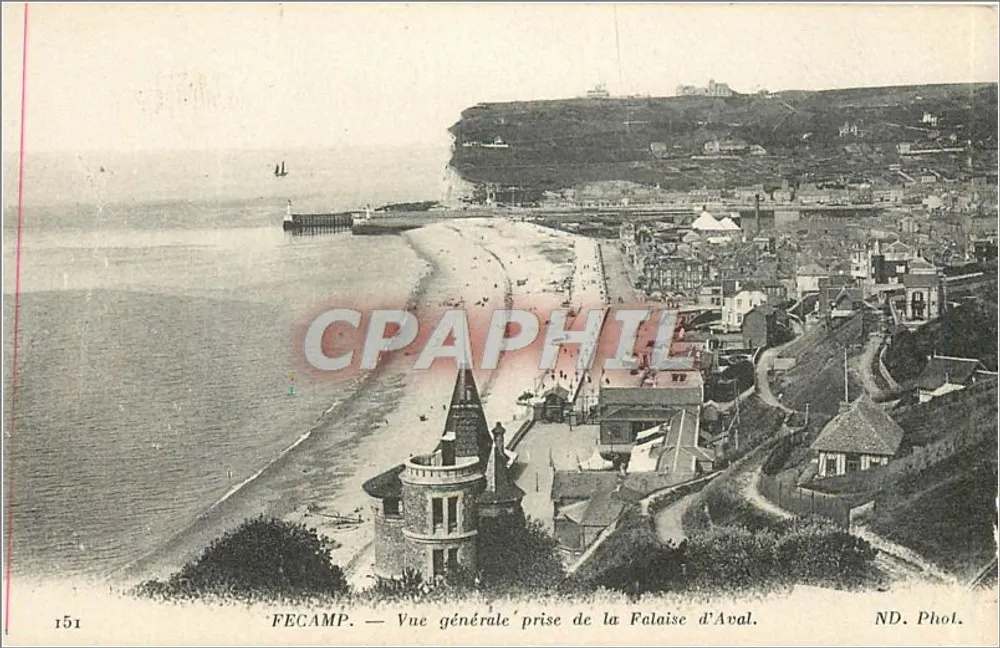 Fécamp — Allgemeiner Blick vom Aval-Cliff genommen — ND. Phot. - Vorderseite