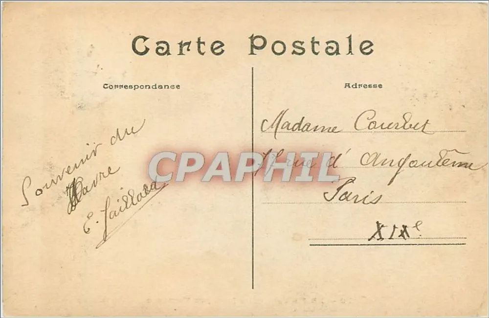 Le Havre — De Zee, in Storm — S.R.A. n°176 - Achterkant