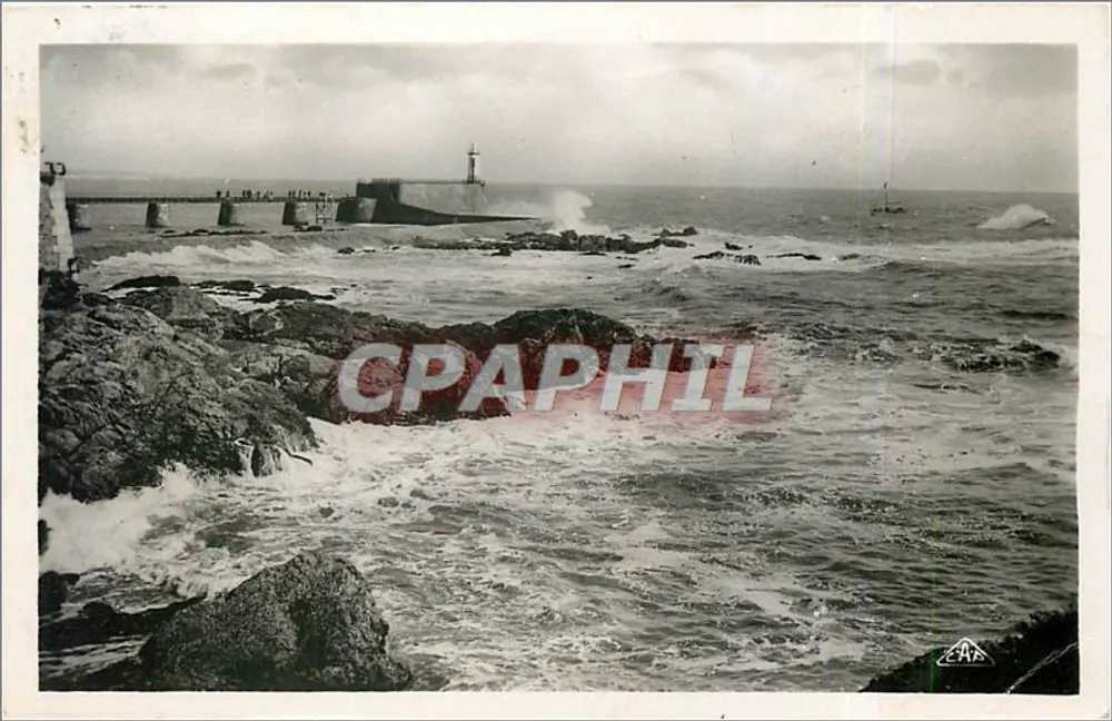 Die Felsen und die Mole von La Chaume — Les Sables-d'Olonne — Verlag C.A.P. (50) - Vorderseite