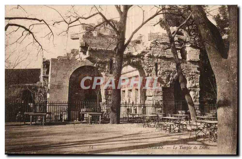 Nîmes — Świątynia Diany — wydawca nieznany, numer serii 14 - Awers