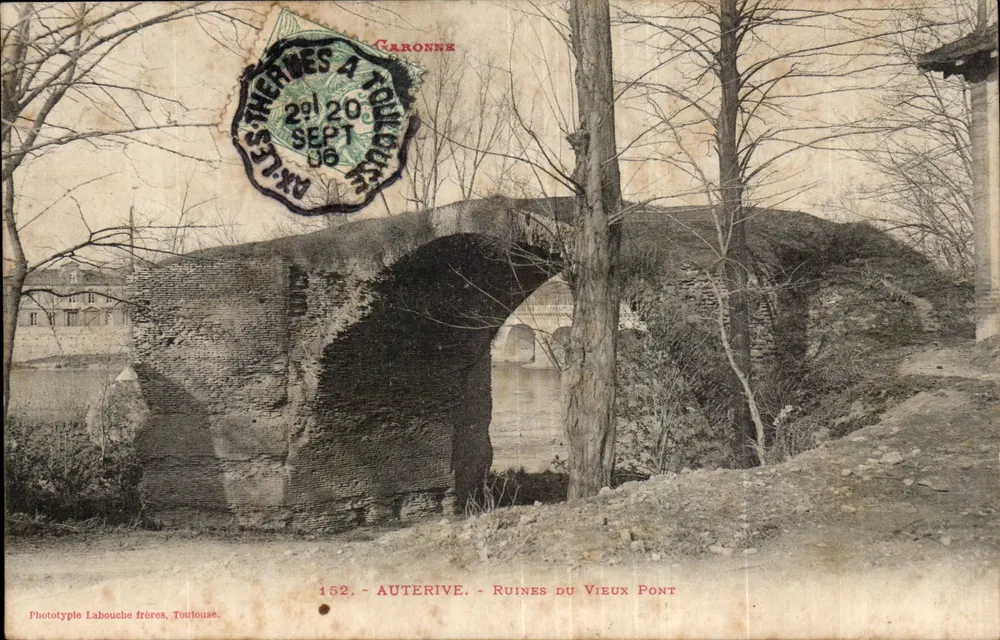 Auterive - Ruínas do Velho Ponte — Fototipo Labouche frères, Toulouse, n° 152 - Frente