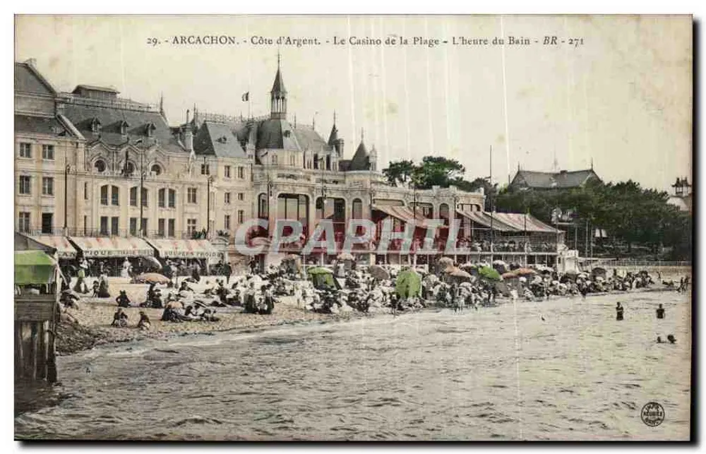 Arcachon - Côte d'Argent - Das Casino der Strandpromenade - L'heure du Bain - BR 271 - Vorderseite