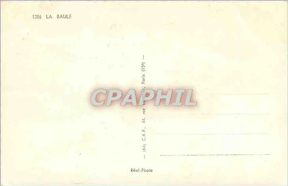La Baule — A Mais Bela Praia da Europa — Réal-Photo - Verso