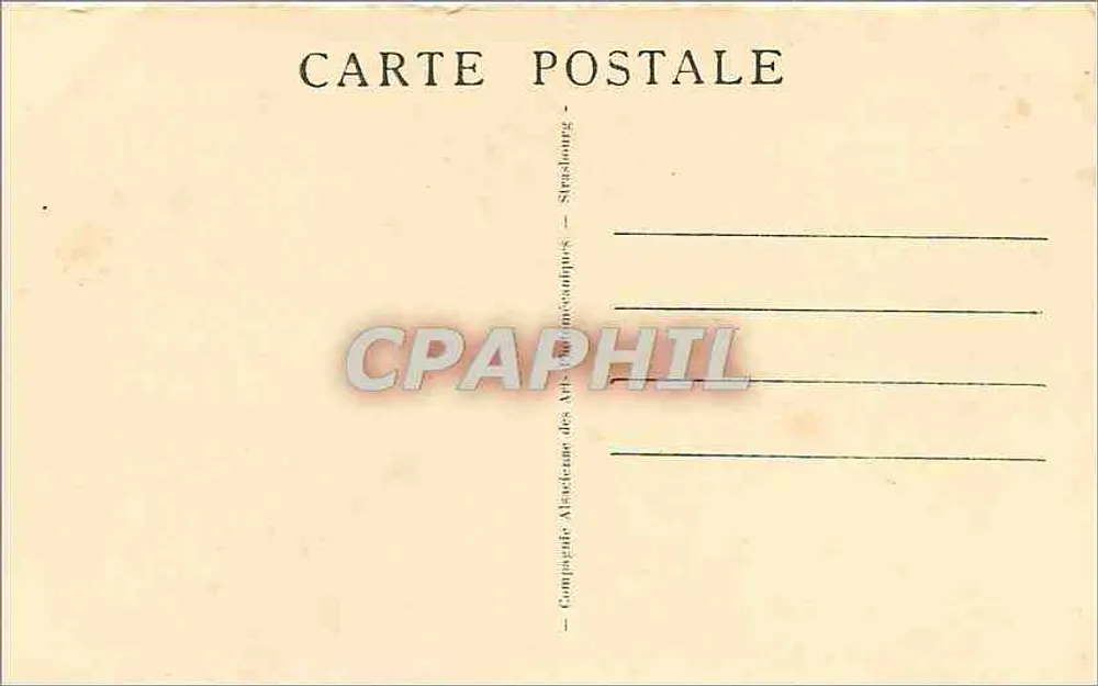 Strasbourg - Le Pont de l'Université et l'Université — Compagnie des Arts Graphiques, n° 119 - Verso