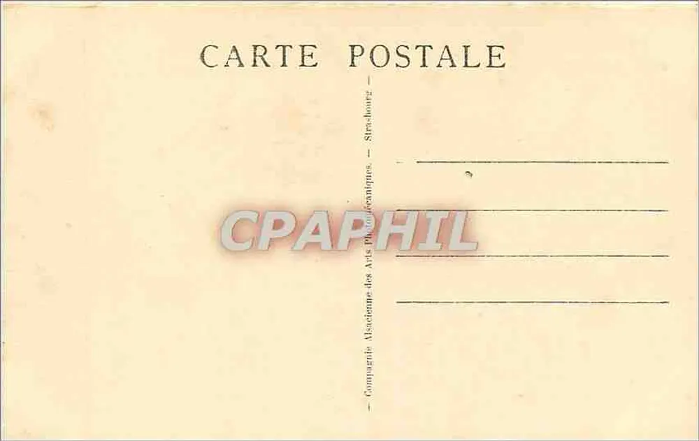 Straßburg - Place de la République und Palast des Rheins — n° 370 — Verlag: Comptage des Arts Photographiques - Rückseite
