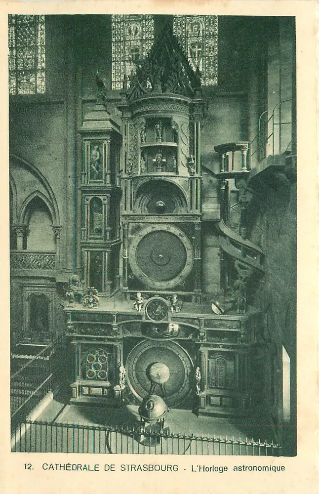 Cathédrale de Strasbourg — L'Horloge astronomique — Compagnie Alsacienne des Arts Historiques, n°12 - Recto