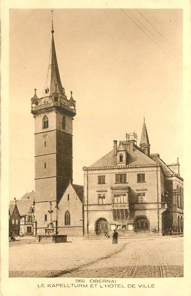 Der Kapellturm und das Rathaus — Obernai — Braun & Cie, Durrach - Vorderseite
