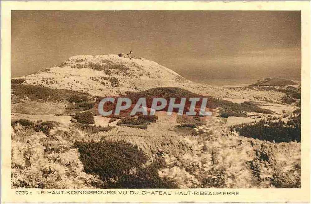Haut-Kœnigsbourg von Schloss Haut-Ribeaupierre aus gesehen — Sammlung L'Alsace — Nr. 2239 c - Vorderseite