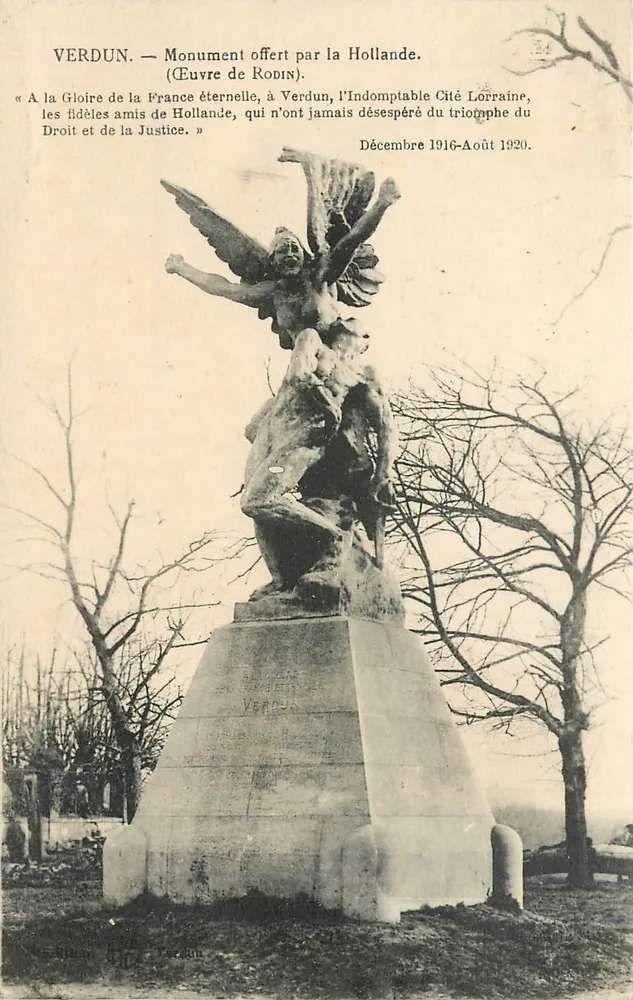 Verdun — Monument offert par la Hollande. (Œuvre de Rodin). - Frente
