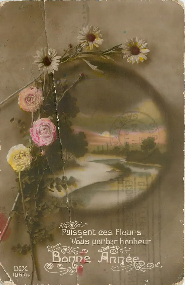 Fleurs — Bonne Année — DIX 1067/4 - Recto