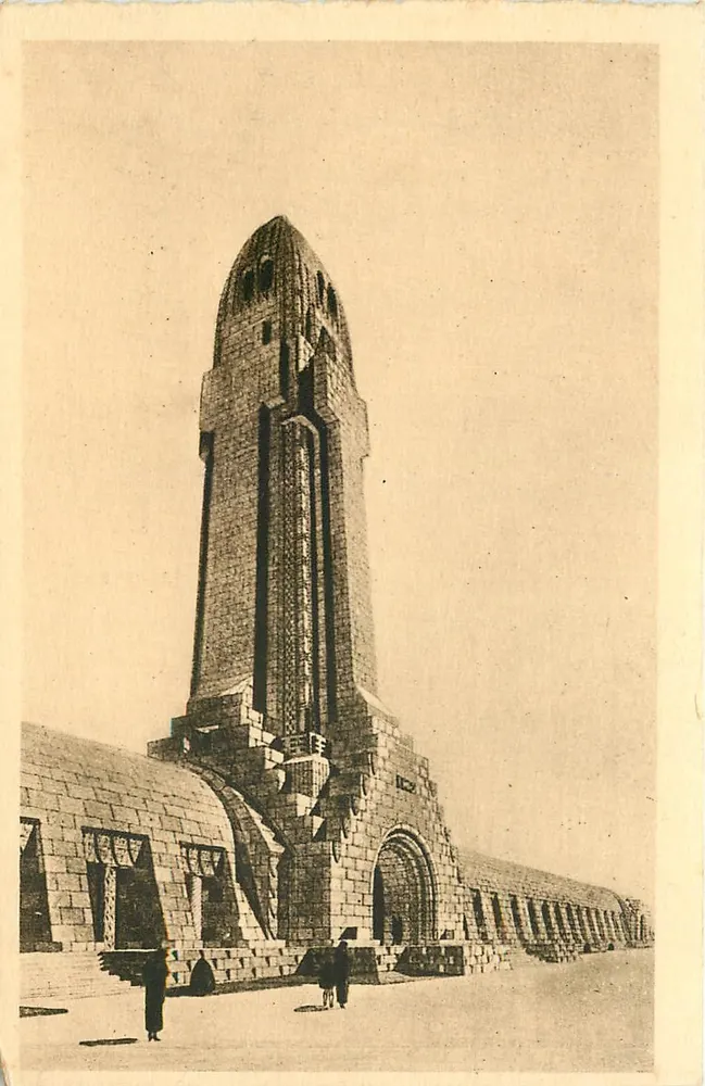 Ossuarium i Molo Douaumont — Léon Azéma, Max Edre i Jacques Hardy, architekci — Heliografię - Awers
