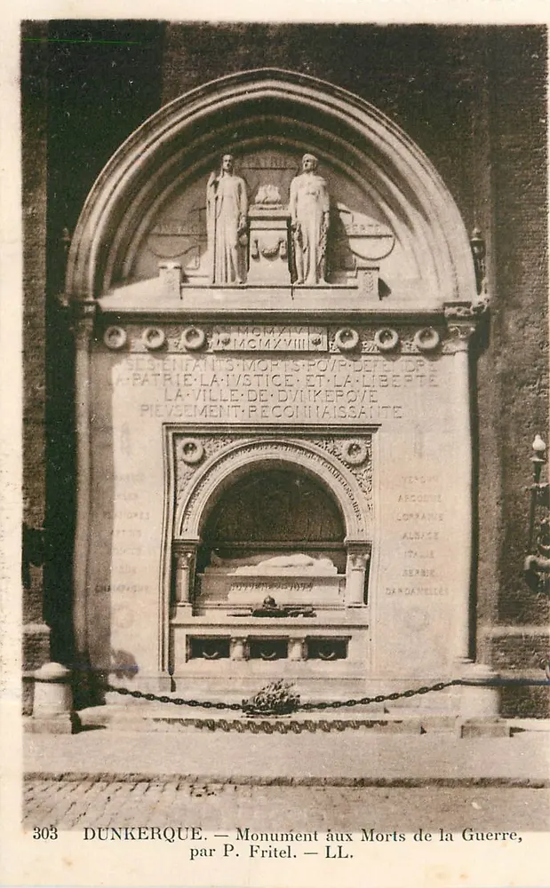 Dunkerque — Monumento ai Morti della Guerra — di P. Fritel — LL. - Recto