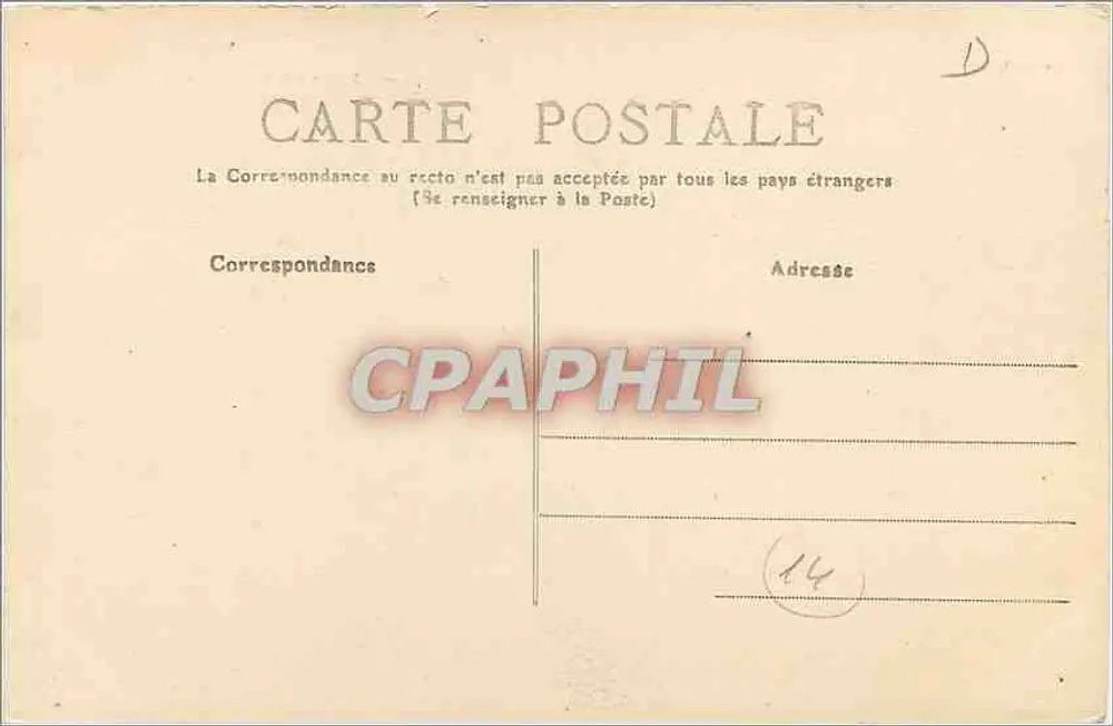 CAEN — Vista geral, lado sul — Edição R.P. n° 74 - Verso