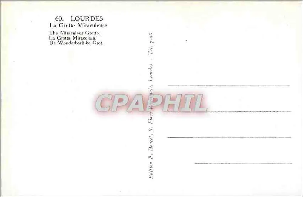 Lourdes — A Grotta Milagrosa — Ed Lux - Verso