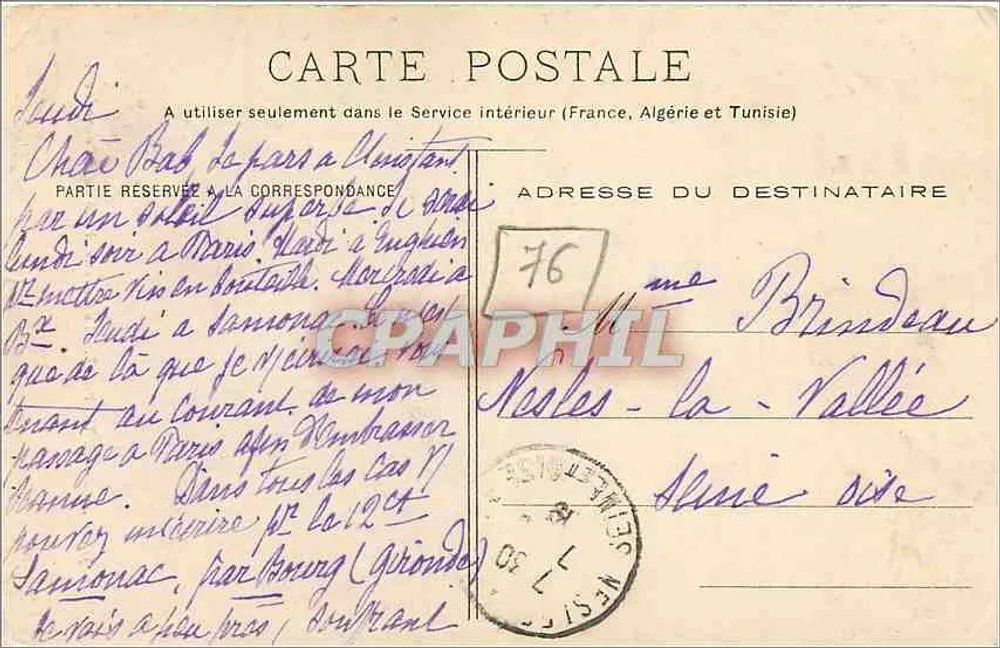 Le Calvaire, Place de la Poissonnerie — Le Tréport — L.D., B. 45 - Verso