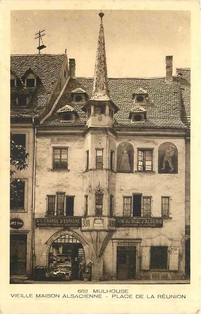 Alte elsässische Haus — Place de la Réunion — Braun & Cie, Mulhouse - Vorderseite