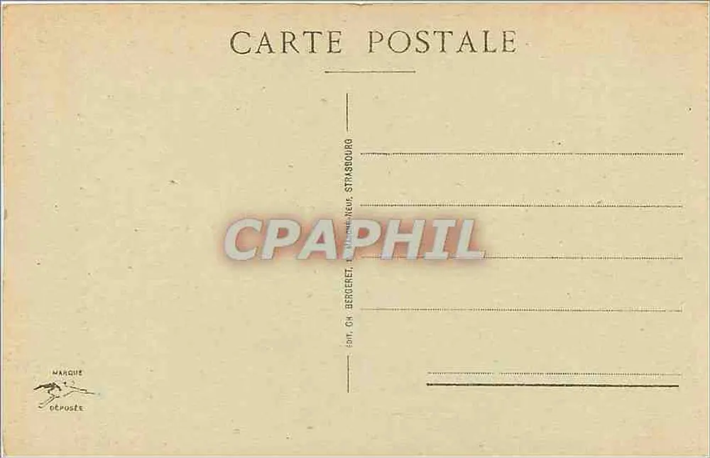 Kathedrale von STRASBOURG — Tympan des Großen Portals — n° 520 — Verlag: MARQUE - Rückseite