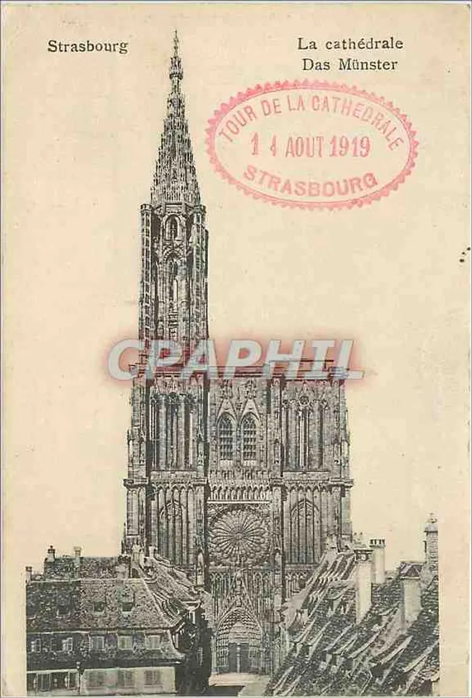 Strasbourg — A catedral (Das Münster) — Casa de edição artística alemã, Strasbourg - Frente