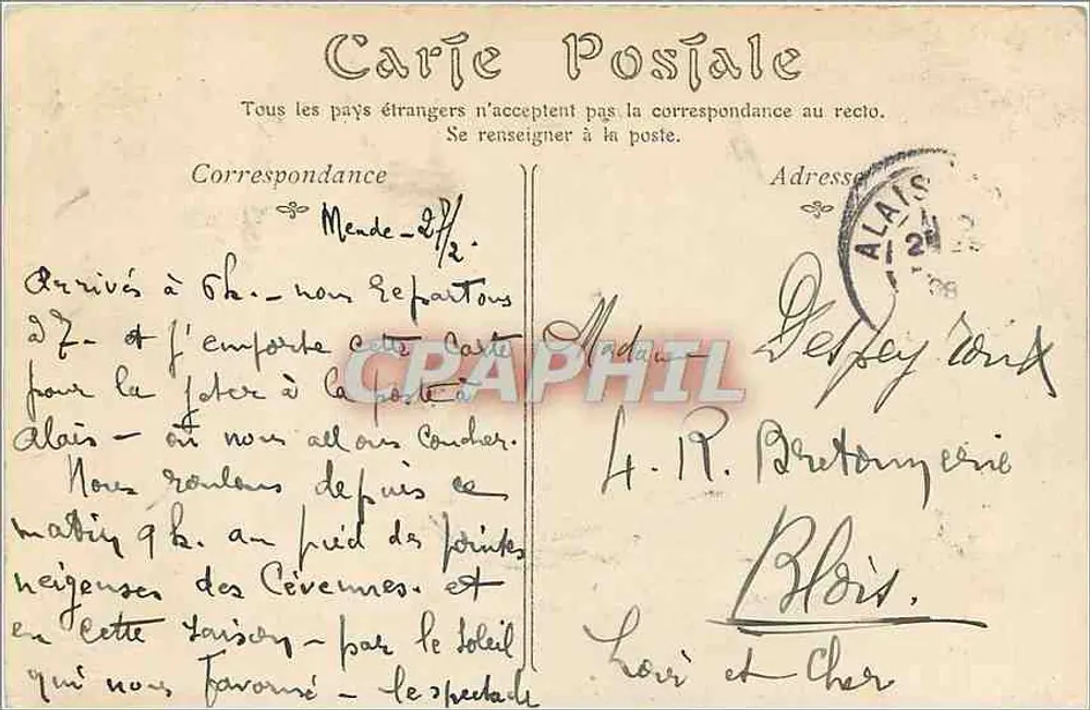 Gole di TARN — Il Defilé des Détroits — ND. Phot. - Verso