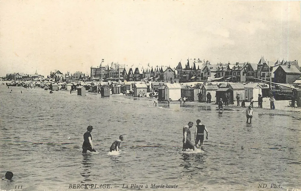 Berck-Plage — A Praia com Maré Alta — ND Fot. - Frente