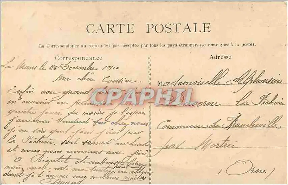 Le Mans — Abside da Catedral — E. Guilimoto, place de la Mission - Verso