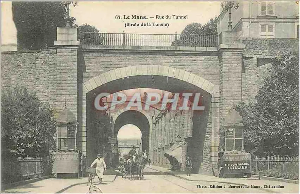 Le Mans — Rue du Tunnel (Strato de la Tunelo) — Photo-Édition J. Bouveret Le Mans - Châteauneuf - Vorderseite