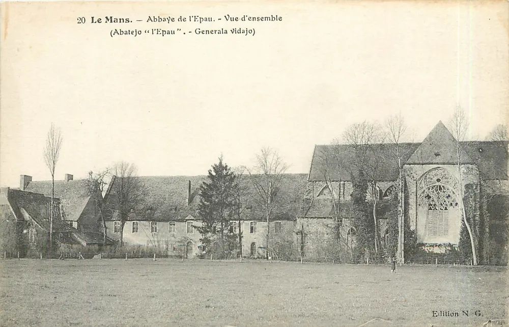 Le Mans — Abadia de l'Epau — Vista geral — Edição N.G. - Frente