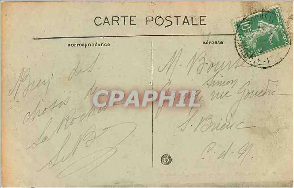 La Rochelle — Panoramablick vom Turm St-Nicolas — R. Bergevin, 68, rue des Merciers, La Rochelle - Rückseite