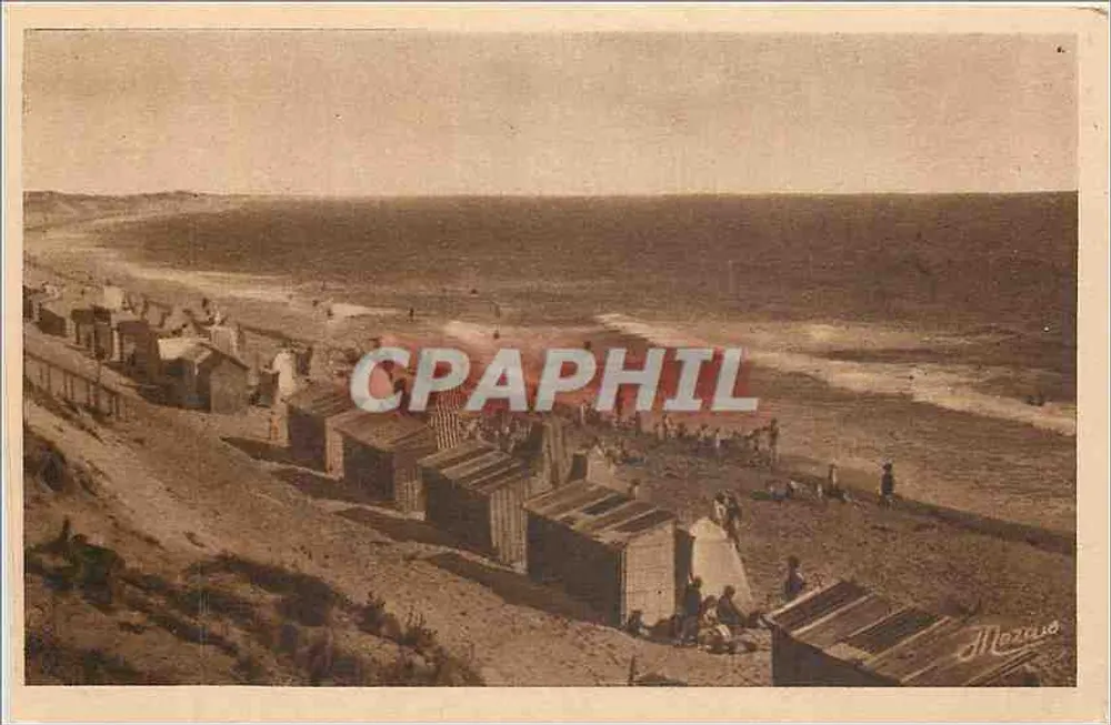 Île de Ré (Charente-Maritime) — La Plage du Bois à marée haute — Éditions Nozais, 16, avenue du Coteau - Nantes - Recto