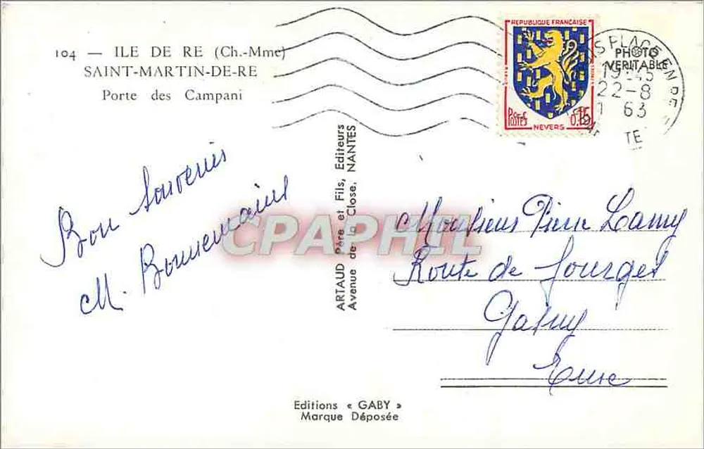 Porte des Campani — Ile de Ré — Éditions Gaby - Verso