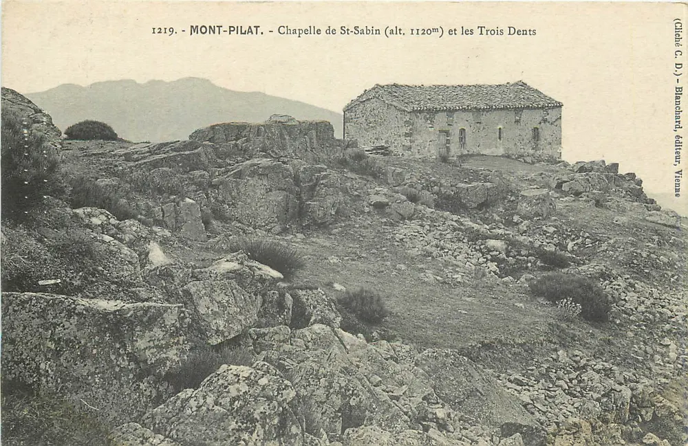 Mont-Pilat - Kapelle St-Sabin (Höhe 1120m) und die Drei Zähne — Châtel C. D., Verleger, Wien - Vorderseite