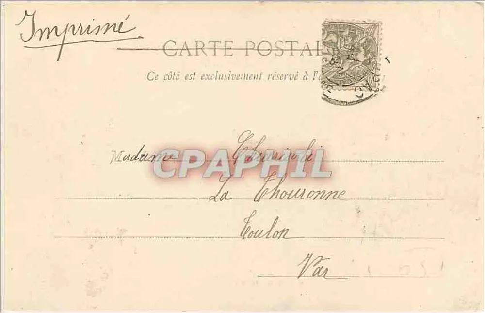 Le Puy-de-Dôme — vista pastoril com ovelhas — Madeleine Allard - Verso