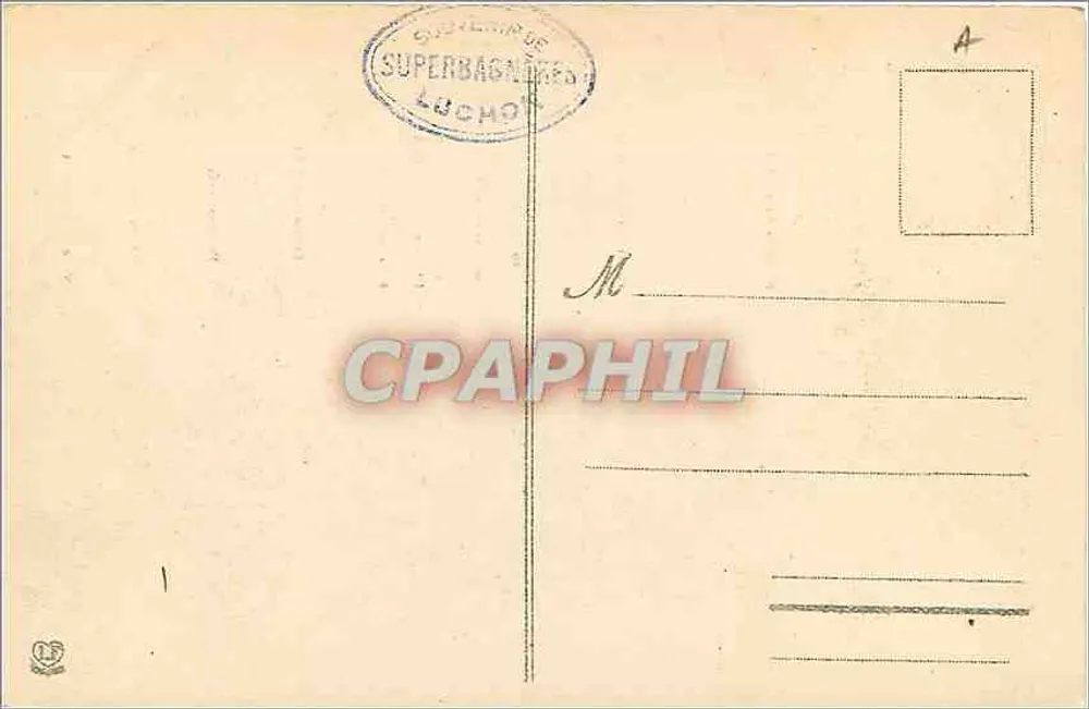 Luchon - Plateau de Superbagnères (1800 m.) - La Table d'Orientaion — Les Pyrénées Centrales (1ère Série) — Éditeur : A. Labourene Frères, Toulouse - Verso