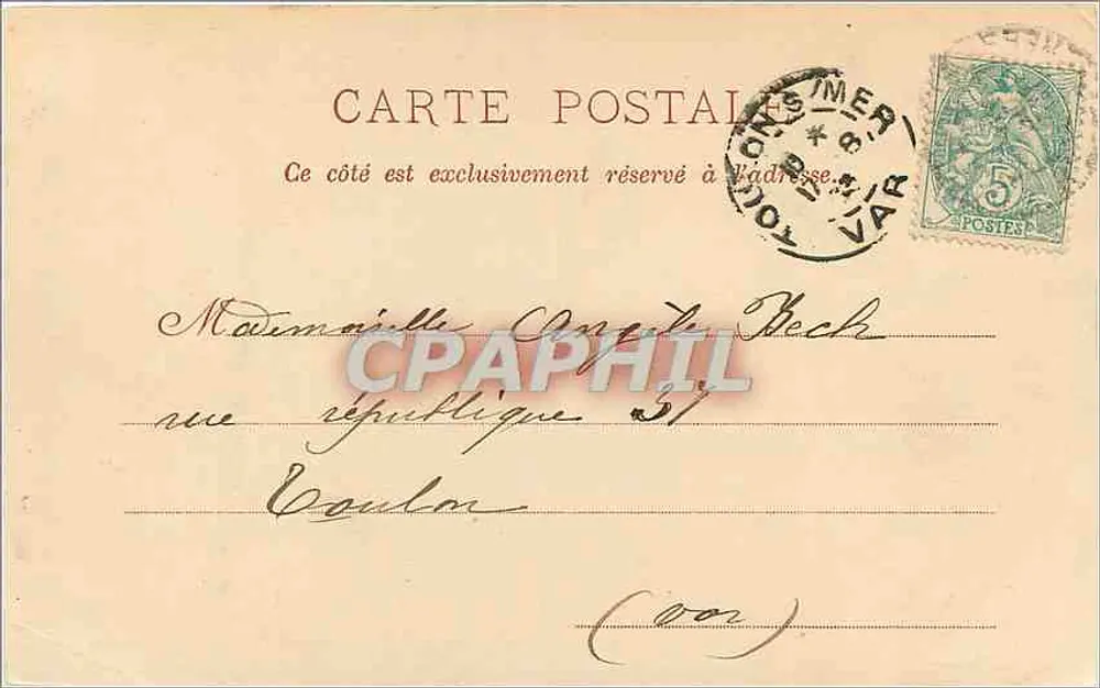 Cauterets - El Puente de la Barrère — Imp. Royer et Cie, Nancy, n° 134 - Reverso