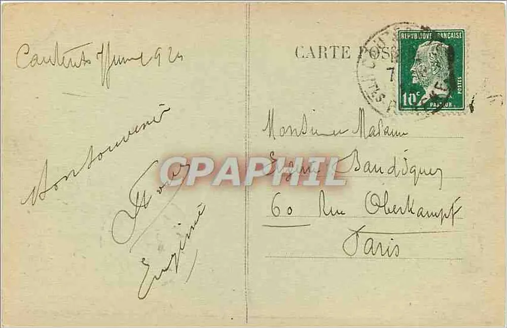Cauterets — Vista geral — Os Pirineus, n°408, editor Marmont - Verso